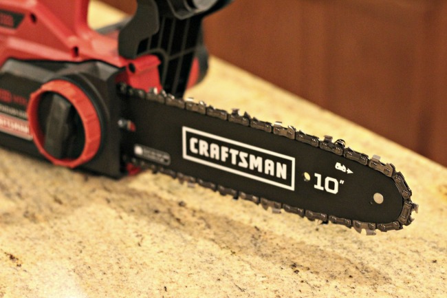 The Craftsman 10" Cordless Chainsaw - a powerful beast! - Eighty MPH Craftsman Chainsaw Too Much Bar Oil