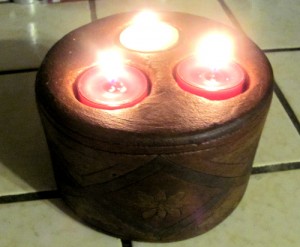 3-wick candle from Novica
