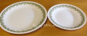 retro corelle patterns,corelle green flower pattern