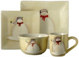 christmas dinnerware,holiday dinnerware,snowman dishes,Oneida holiday dishes