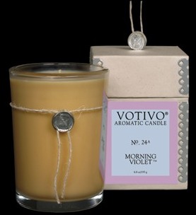 Violet scented candles, specialty candles, 
