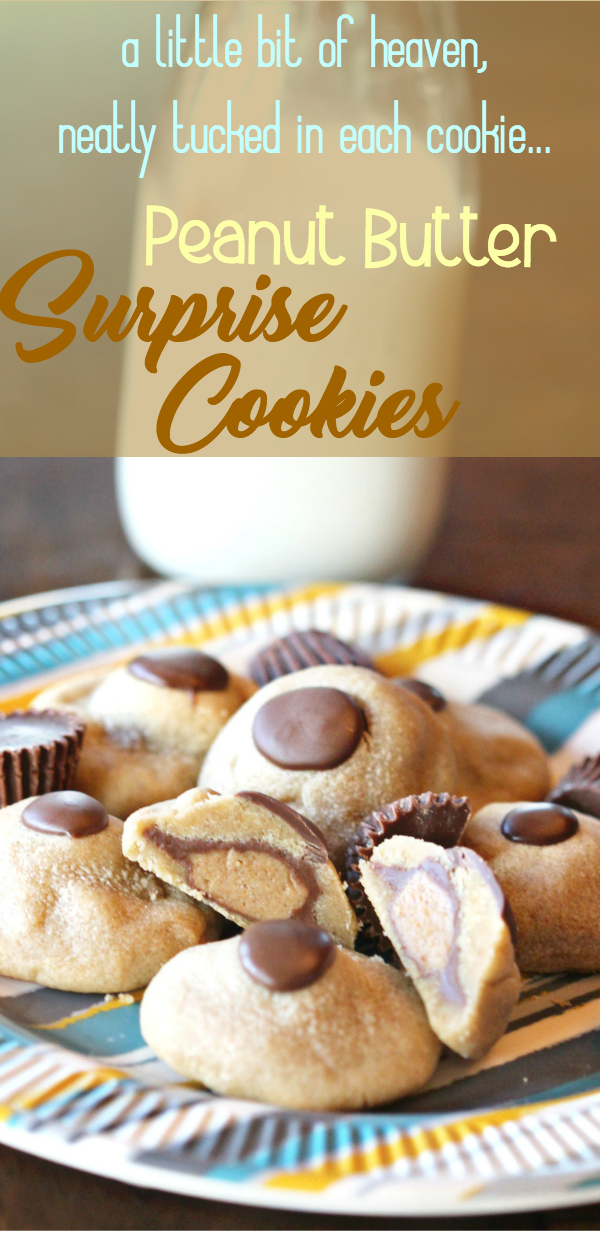 These Peanut Butter Cup Surprise Cookies are melt in your mouth delicious!