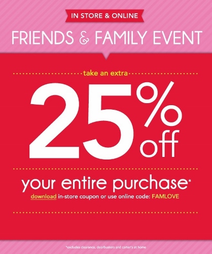 Carter's Friends & Family Event