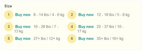 Pampers Baby Dry Sizes