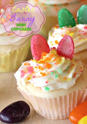 easter bunny cupcakes,mini,jelly bean