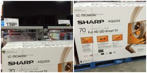 sam's club, sharp aquos, 70", television