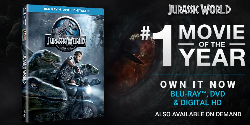 Jurassic World on DVD and Blu-Ray