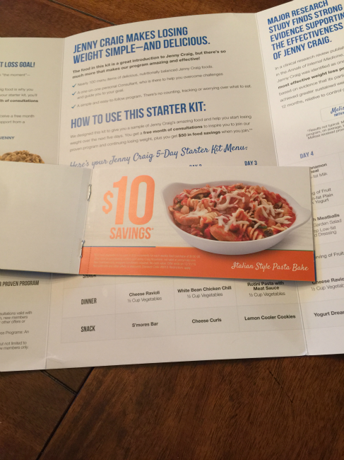 jenny craig 5 day starter kit