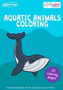 aquatic animals coloring book