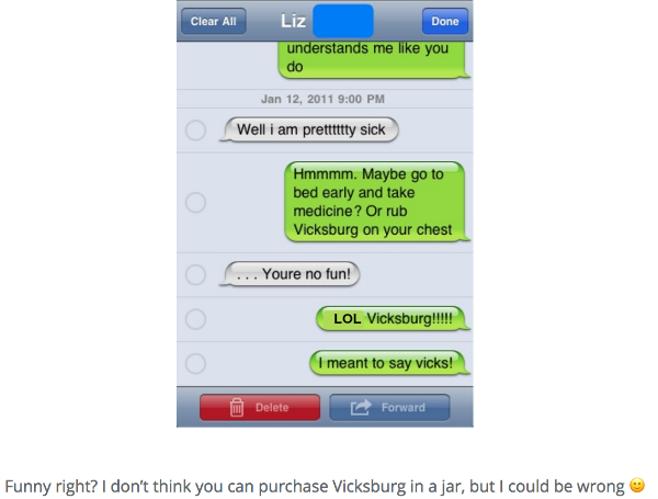 vicks autocorrect text