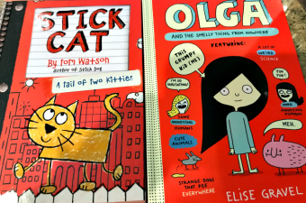 Stick Cat and Olga and the smelly thing from nowhere books