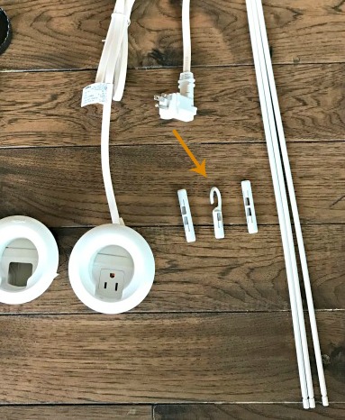 Hide those ugly cords behind the wall