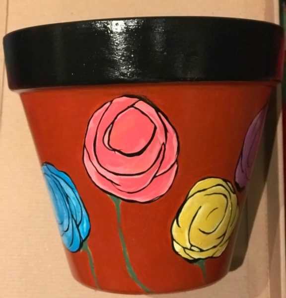 DIY Painted Flower Pots - Eighty MPH Mom
