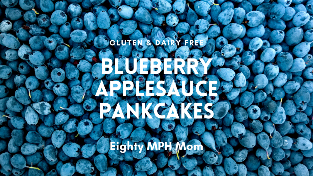 Gluten free blueberry applesauce pancakes