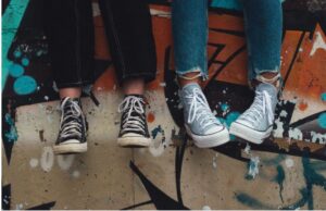 Kids in sneakers