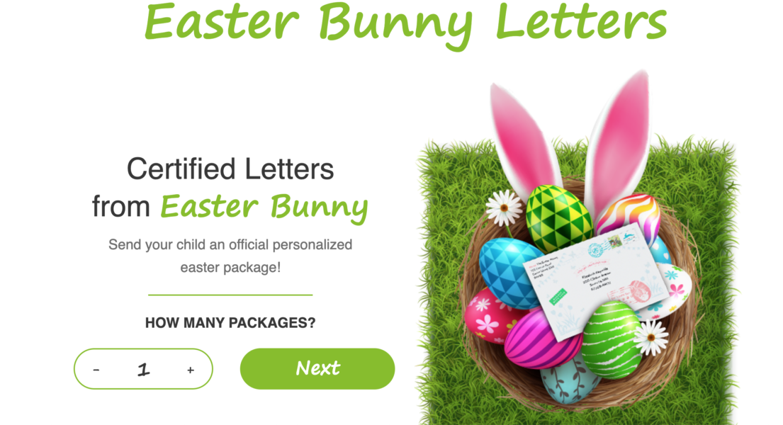 personalized letters from easter bunny
