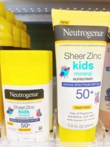 sunscreen application