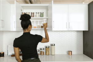 storage organized kitchen