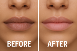 lighten dark lips before and after