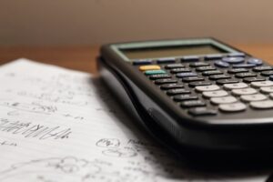 calculator money budget finance